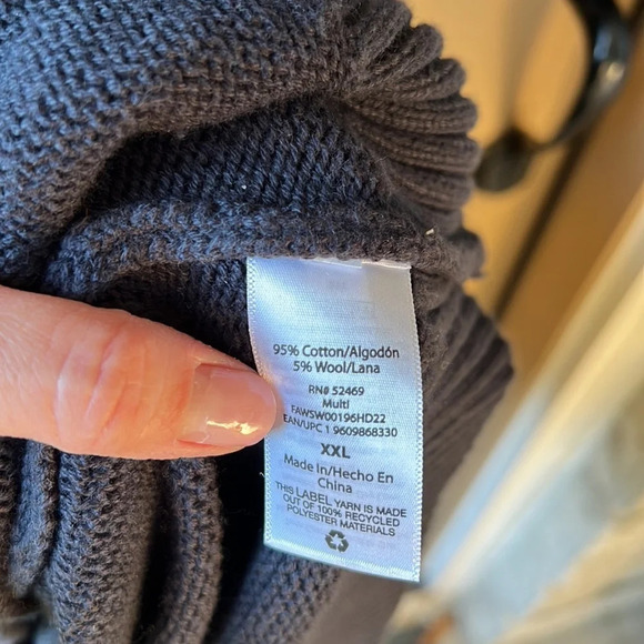 Free Assembly Fairisle Swetaer Dress. Navy/Cream. XXL - Picture 7 of 9